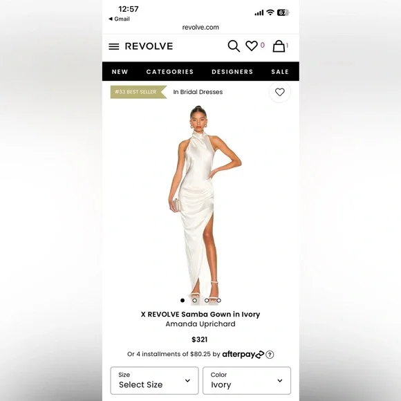 Revolve white halter neck dress - Picture 4 of 5